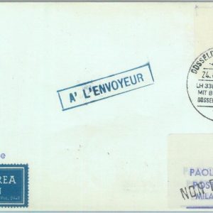 83156  - GERMANY - Postal History - FIRST FLIGHT:  Dusseldorf  MILAN -  # 613 CA