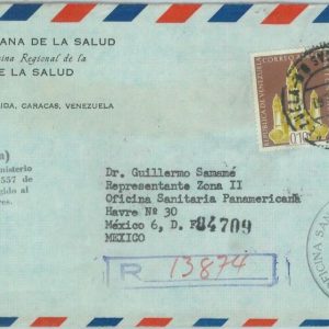 84321 -  VENEZUELA - POSTAL HISTORY -  AIRMAIL COVER to MEXICO 1960 O.S.P. Zona