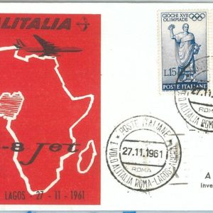 70969 - ITALY - Postal History - FIRST FLIGHT:  Roma / Lagos / Accra  468 AA