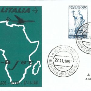 70968 - ITALY - Postal History - FIRST FLIGHT:  Roma / Lagos / Accra  468 BA