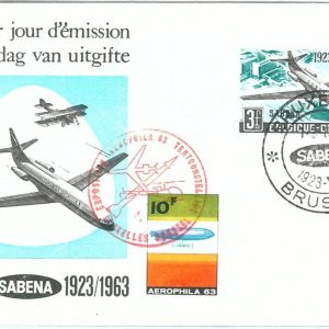 72162 - BELGIUM - Postal History -  FDC COVER 1963  AIRPLANES Aviation