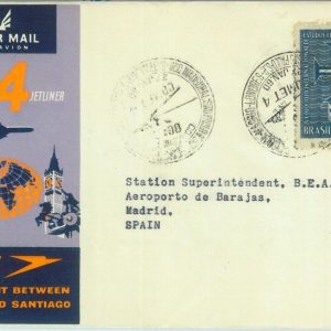 87367 - BRAZIL - Postal History - FIRST FLIGHT:  BOAC London - Santiago 1960