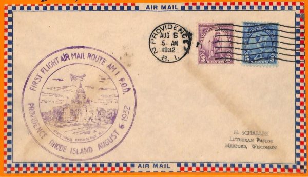 aa2909 - USA - POSTAL HISTORY - 1932 Olympics FIRST FLIGHT COVER Providence