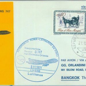 83050 - SAN MARINO - Postal History - FIRST FLIGHT: Rome  TOKYO #  822 DC 1971