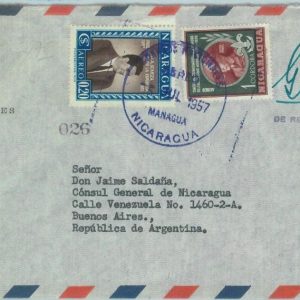84839 - NICARAGUA - Postal History - COVER to ARGENTINA Boy Scouts SCOUTING 1950