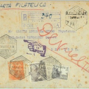 89783 - SPAIN - Postal History - FIRST FLIGHT COVER Madrid / New York 1946 Palma