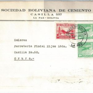 72236 - BOLIVIA - POSTAL HISTORY -  COVER 1953