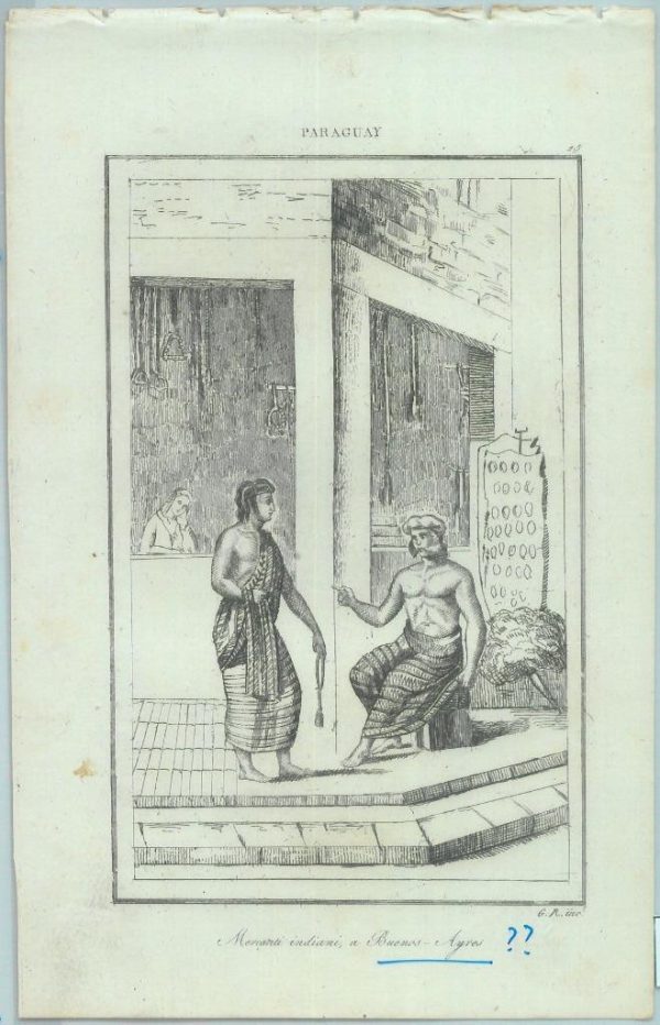 84946 - PARAGUAY - VINTAGE Italian Engraving 1800's: Buenos Aires !!😂 Argentina