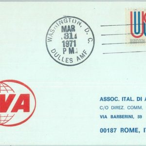 83231 - USA - Postal History - FIRST FLIGHT cover: Washington - Rome # 783 WW
