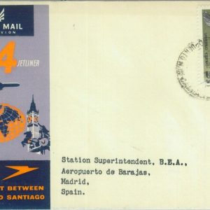 87368 - URUGUAY - Postal History - FIRST FLIGHT:  BOAC London - Santiago 1960
