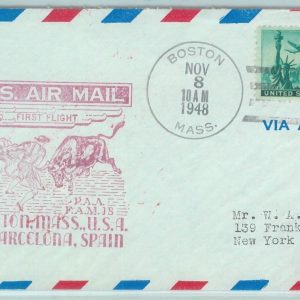 83233 -  USA- Postal History - FIRST FLIGHT: Boston  Barcelona -  # E20 1948