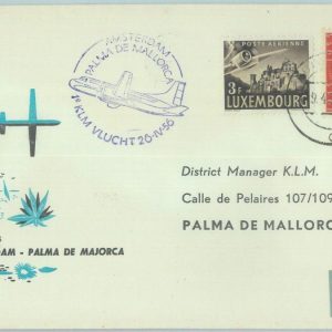83204 - LUXEMBOURG - Postal History - FIRST FLIGHT to Palma Mallorca # 25  1956