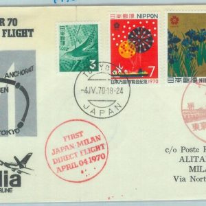 83251 - JAPAN - Postal History - FIRST Polar FLIGHT: Tokyo Milano - Pell # 755