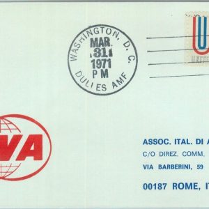 83230 - USA - Postal History - FIRST FLIGHT cover: Washington - Rome # 783 WW