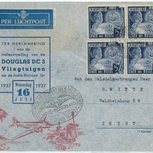 93727 - DUTCH INDIES - POSTAL HISTORY - FIRST Flight COVER  Mu # 98 Douglas DC 3