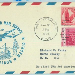 83236 -  USA- Postal History - FIRST FLIGHT: New York  Madrid -  # E 30 1960