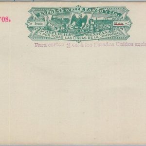 79036 - MEXICO - POSTAL HISTORY -  POSTAL STATIONERY COVER Wells Fargo -  Eagles