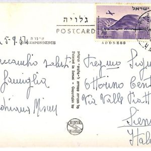 ai1766 - ISRAEL - Postal History - POSTCARD to ITALY 1954 - HAIFA