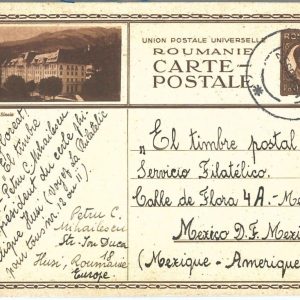 72540 - ROMANIA -  Picture POSTAL STATIONERY CARD to MEXICO ! 1934 - Very nice