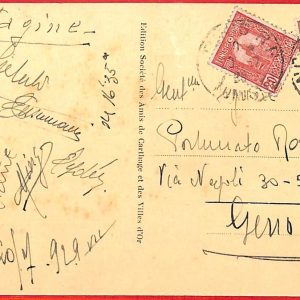 aa2292 - TUNISIA  - POSTAL HISTORY - POSTCARD to ITALY  1929 postmarked in PARIS