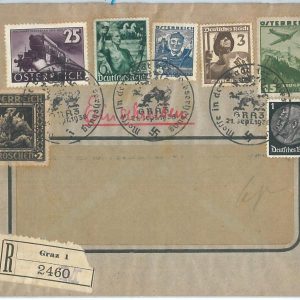 69826 - Mixed FRANKING: Germany AUSTRIA  - POSTAL HISTORY: REGISTERED COVER 1946