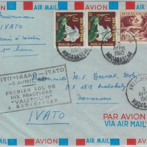 81142 - MADAGASCAR - POSTAL HISTORY - FIRST Flight COVER: Arivanimamo - IVATO