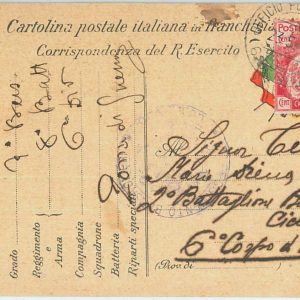 67193 - ITALY - Postal History -  RED CROSS:  Field Stationery Card 1916