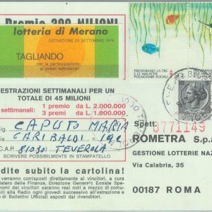 86734 - ITALY - POSTAL HISTORY - CHARITY STAMP used as postage 1979 Tuberculosis