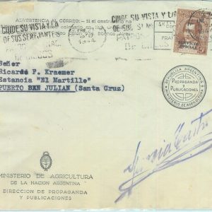 86711 - ARGENTINA - POSTAL HISTORY - SERVICIO OFFICIAL on COVER 1950 Blindness