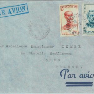88882 - MADAGASCAR - Postal History - AIRMAIL  COVER to FRANCE  1950'S