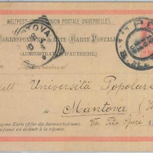 81880 - AUSTRIA Croatia - POSTAL HISTORY - STATIONERY from POLA to  ITALY 1906