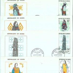 86325 - NIGER - POSTAL HISTORY - Set of 5  FDC COVERS 1963 - Ethnic types