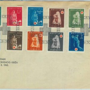 84049 -  CROATIA - POSTAL HISTORY -  FDC COVER 1943  RED Cross - NURSING