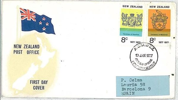 16130 - NEW ZEALAND - Postal History - FDC COVER 1977 HERALDRY  Animals BIRDS