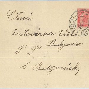 69852 - AUSTRIA  Czeck - POSTAL HISTORY - STATIONERY COVER  from VODNANY  1904