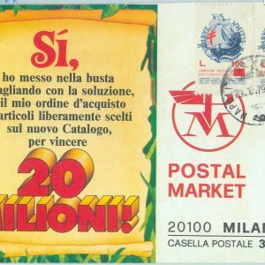 86742 - ITALY - POSTAL HISTORY - CHARITY STAMP used ON CARD Tuberculosis 1979