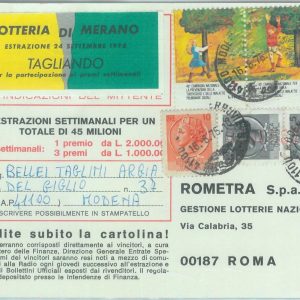 86724 - ITALY - POSTAL HISTORY - CHARITY STAMP used as postage 1988 Tuberculosis
