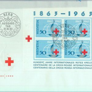 89946 - SWITZERLAND - Postal History - FDC COVER 1963 Medicine RED CROSS