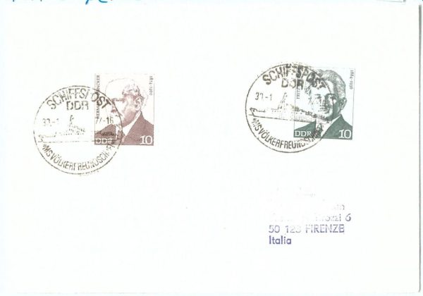 72099 - GERMANY DDR - POSTAL HISTORY -  CARD sent as SHIP MAIL 1974