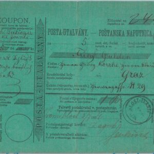 88863 - AUSTRIA Croatia - POSTAL HISTORY - POSTAL MANDAT Stationery Card  1874