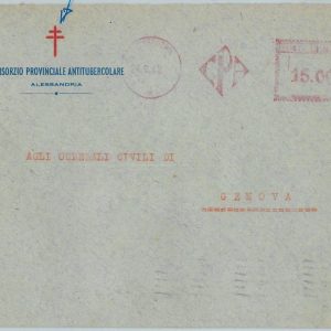 67196 - ITALY - Postal History - MECHANICAL POSTMARK on COVER: TUBERCULOSIS 1949