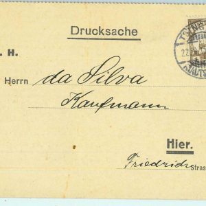 BK0553 - GERMANY Postoffice in CHINA - Postal HISTORY - CARD from TSINGTAU 1913