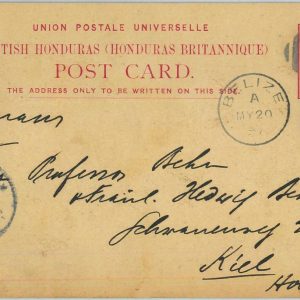 BK0412 - British Honduras -  POSTAL HISTORY - STATIONERY  CARD  to GERMANY  1897