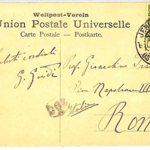 ai1806 - AUSTRIAN LEVANT - Postal History - POSTCARD to ITALY - JERUSALEM  1902