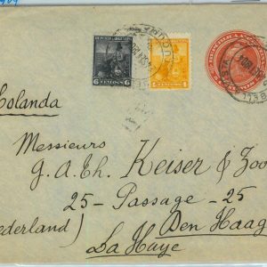 93786 - ARGENTINA - POSTAL HISTORY - Stationery + stamps to NETHERLANDS 1904