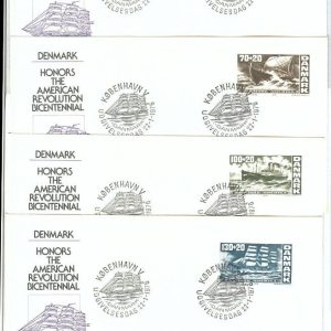70879 - DENMARK - Postal History - Set of 4 SPECIAL COVERS 1976: BOATS American