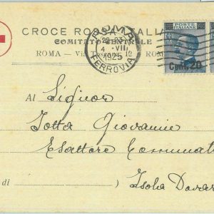 86699 - ITALY  - Postal History -  POSTCARD 1925 - Medicine RED CROSS