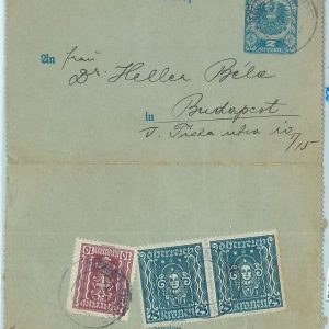 66646 - AUSTRIA  - Postal History -  POSTAL STATIONERY LETTER CARD 1920'S