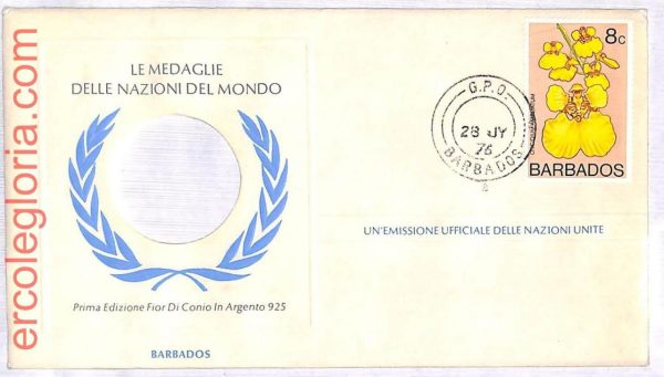ai3449 - BARBADOS - POSTAL HISTORY -  COVER - Flowers Orchids - 1974