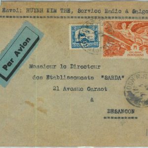91256 -  INDOCHINE - Postal History - AIRMAIL  COVER  to FRANCE 1940